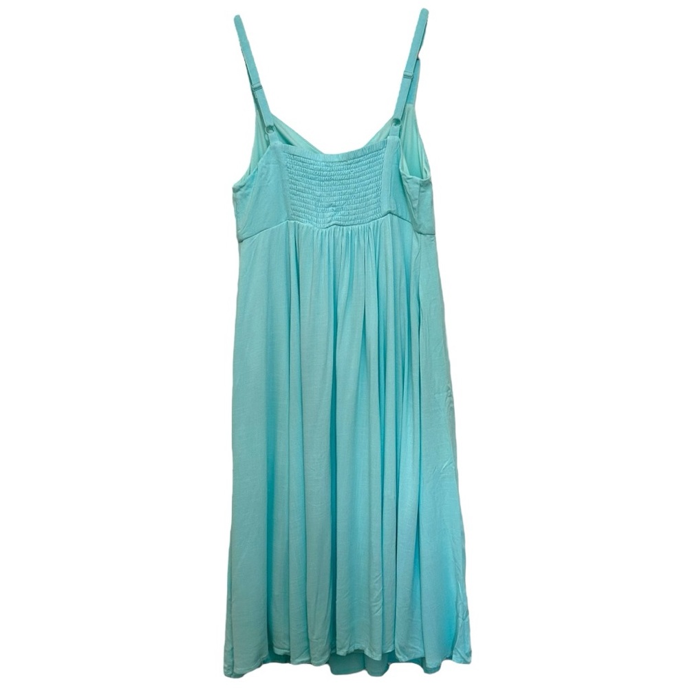Torrid Women’s Midi Textured Woven Button-Front Sleeveless Dress Sz 0(L/12) - Picture 4 of 7